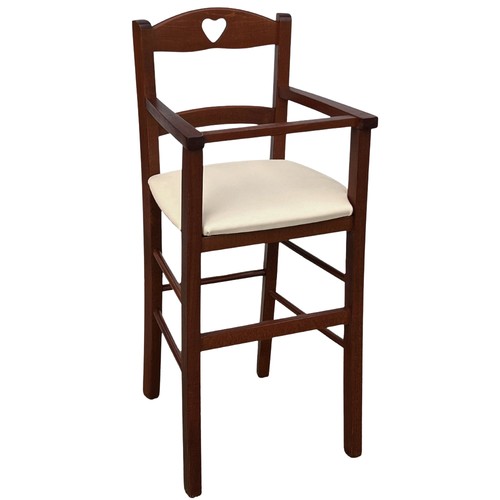 Seggiolone legno color noce - seggiolone, in