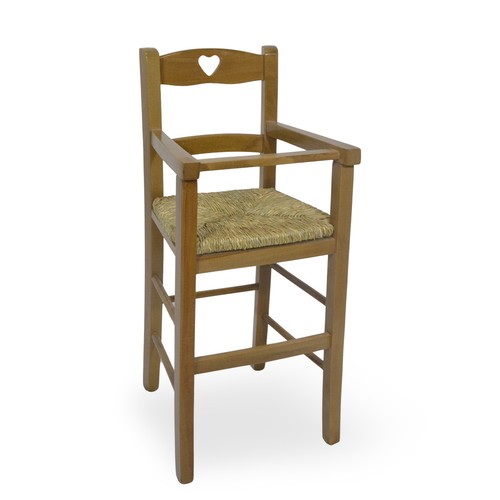 Seggiolone legno color noce - seggiolone,