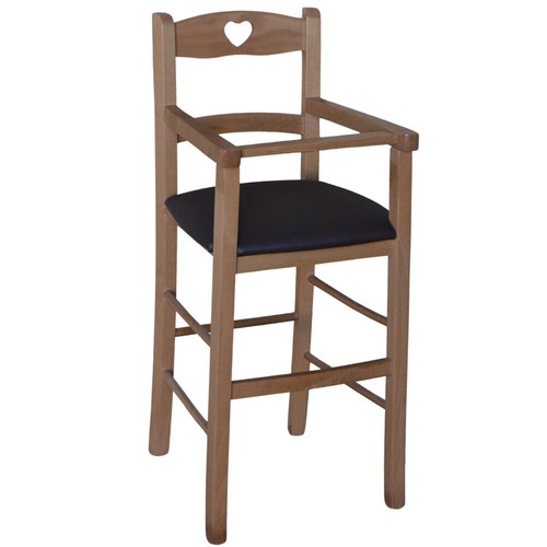 Seggiolone legno noce - seggiolone,