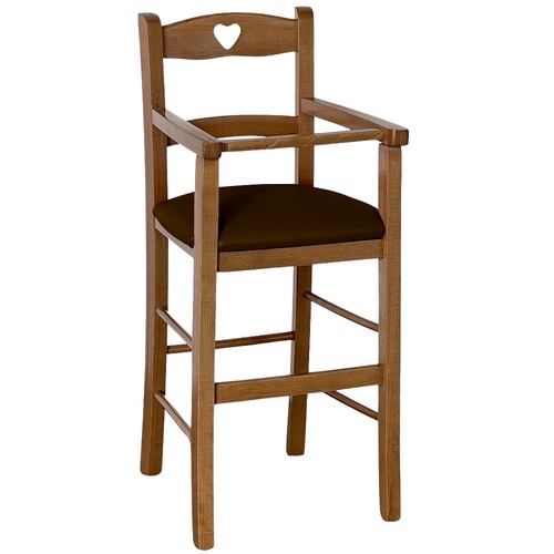 Seggiolone legno color noce - in,