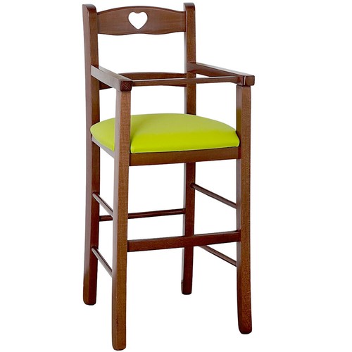 Seggiolone legno noce scuro - legno,