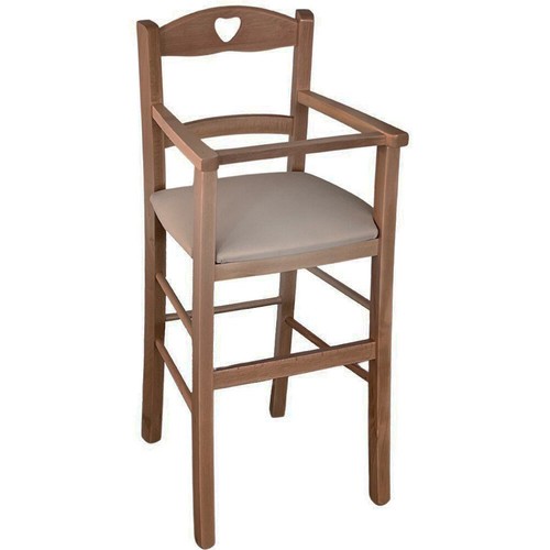 Seggiolone legno noce - seggiolone,