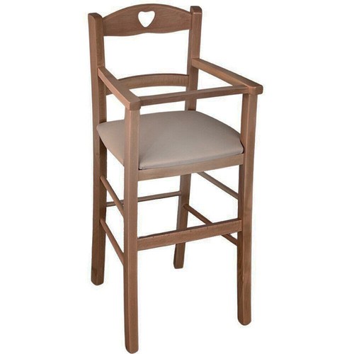 Seggiolone legno color noce - legno,