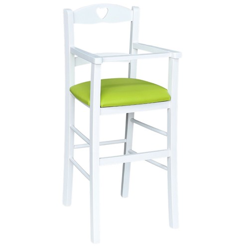 Seggiolone legno bianco - in,