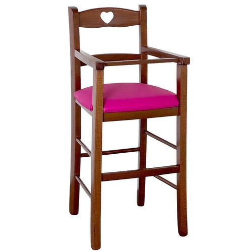 Seggiolone legno color noce - seggiolone,